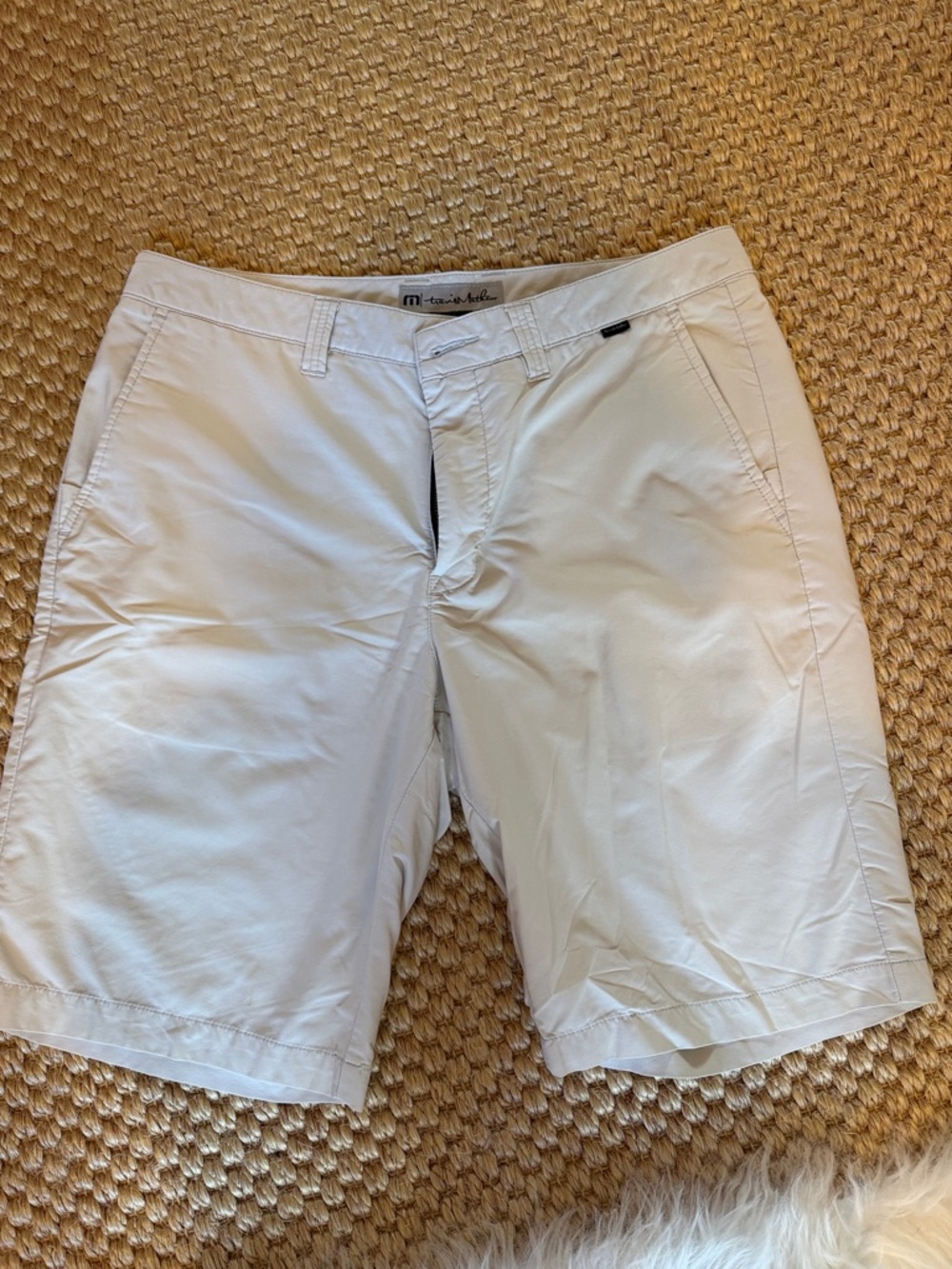 Travis Mathew Light Cream Flat Front Men's Shorts